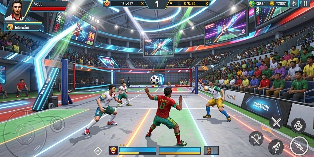 Screenshot memperlihatkan fitur sosial yang menghubungkan pemain.