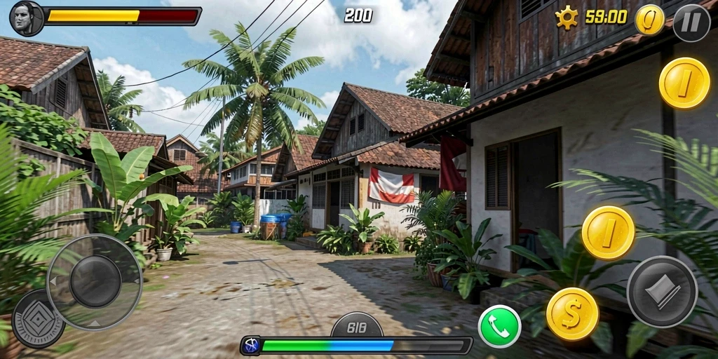 Beragam senjata yang tersedia untuk digunakan dalam game.